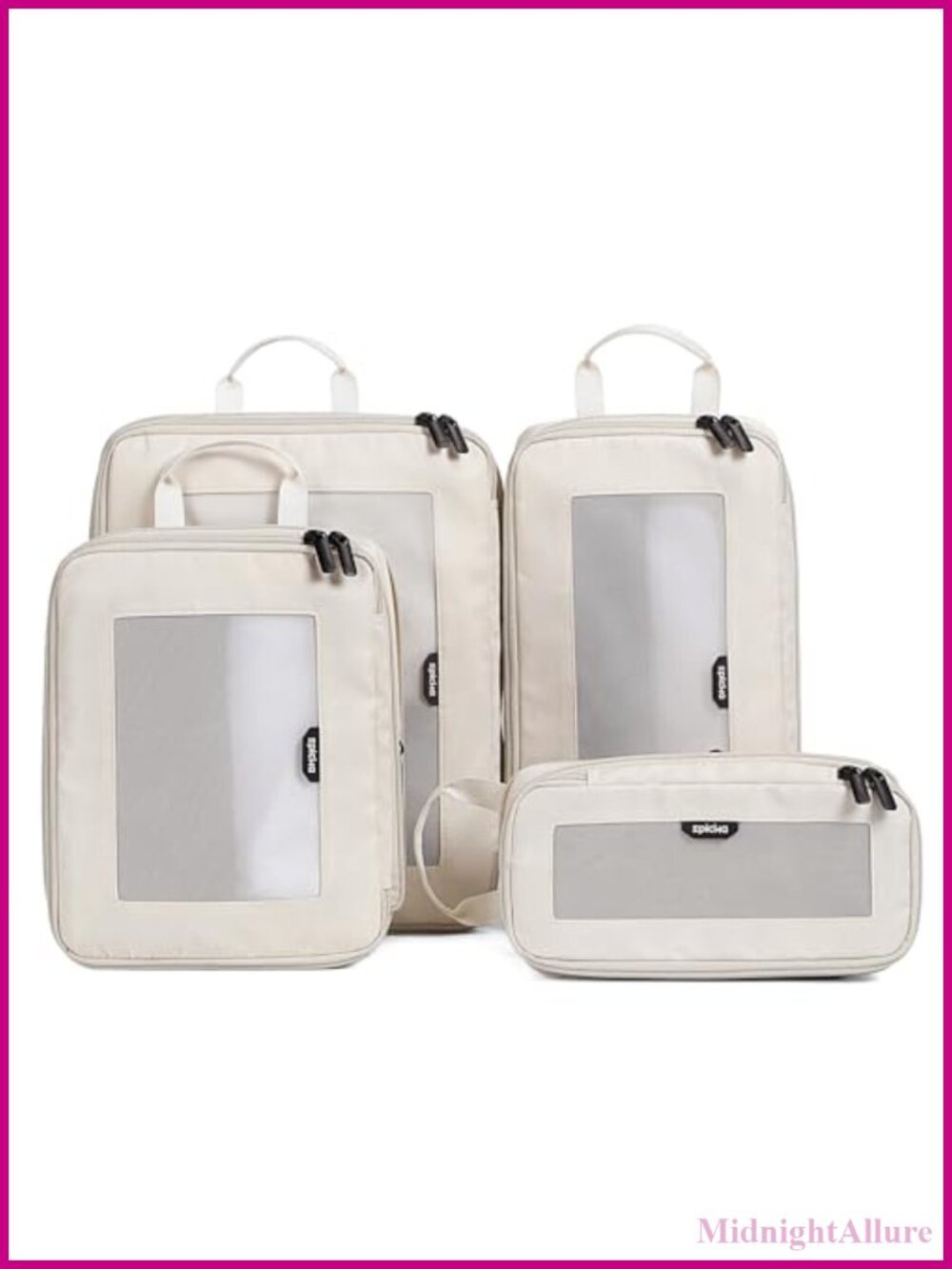 Compression Packing Cubes 4 Set Ripstop Polyester Travel Organizers